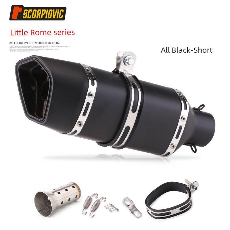 

Motorcycle Exhaust Pipe Modification Gsx250 450sr Cb400r MSX Little Monkey SC Little Rome Exhaust Little Rome Short-All Black(Send silencer)