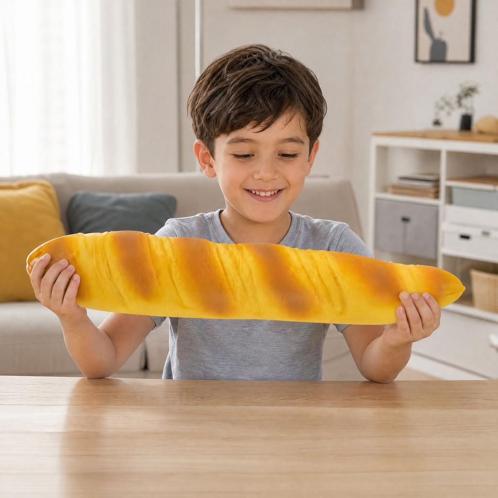 Large Realistic Bread-Shaped Toy for Kids and Adults