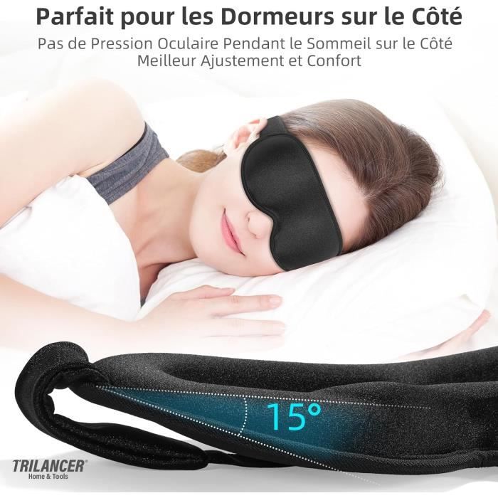 Masque De Nuit Innovant 2024, Bandeau De Sommeil Les Yeux, Cache-Œil Dormir,Masque De Sommeil, Voyage Avion Méditation Sieste[J51]
