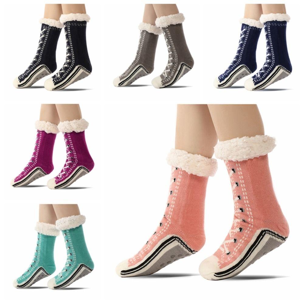 Plush Non-slip Socks Anti-slip Winter Sleeping Socks Sweat Absorption Home Socks  Home