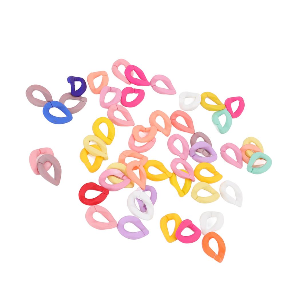 50 Pcs Chain Link Colorful Detachable Acrylic Open Chain Link DIY Jewelry Making Chain Buckle