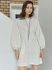 AVANT-G Hood Fit And Flare Mini Dress - Oatmeal