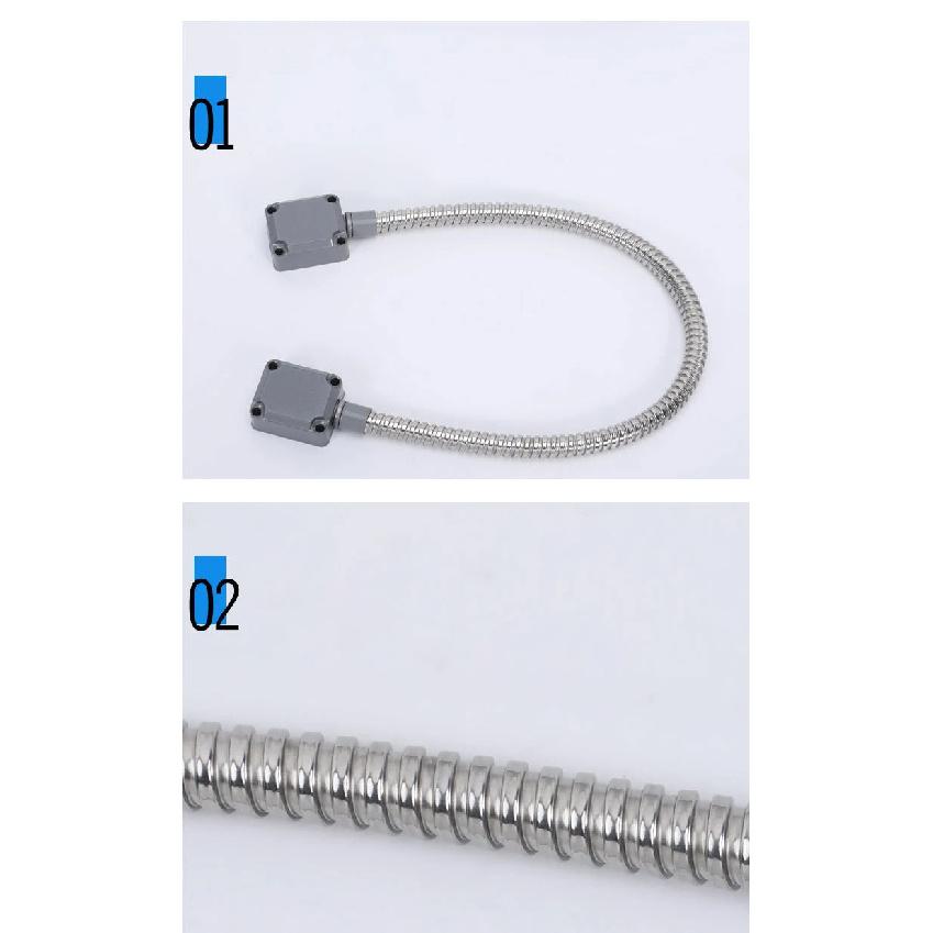 Exposed Mount Access Control Cable Wire Sleeve Protector Wooden Metal Door Spring Tube Door Cable Door Loop Zinc Alloy Head 304