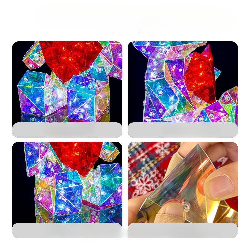 Colorful Heart hugging Bear Glowing Gift, Confession Gift, Gift Box for Girls, Birthday Proposal, Wedding Decoration Craft