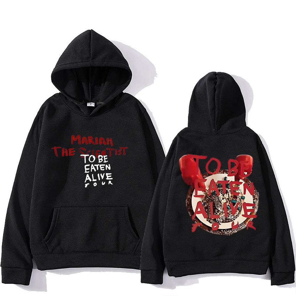 Mariah The Scientist Hooded for AutumnWinter Gothic Fleece Sweatshirts Long-sleeved Punk Clothes Ropa Mujer Soft Hoody