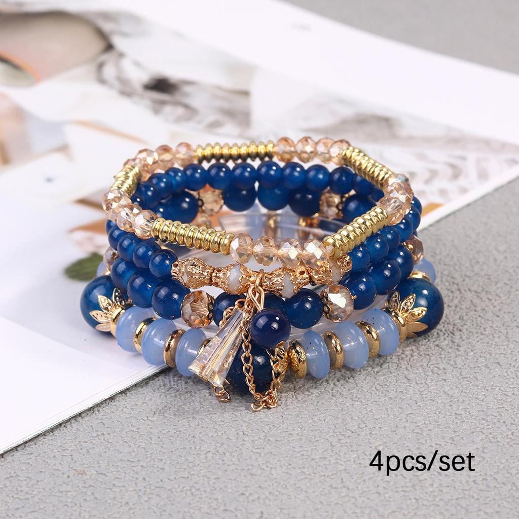 Bohemian Multilayer Beaded Wings Bracelet with Niche Design