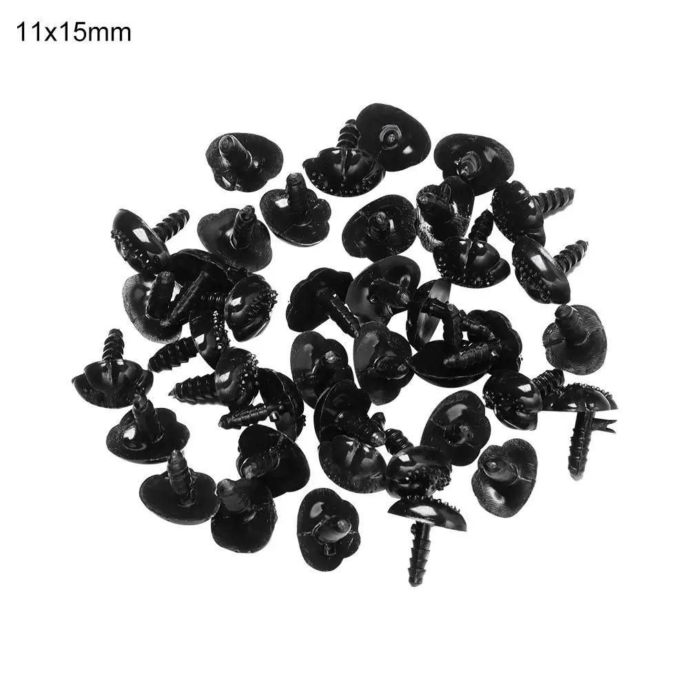 40Pcs Black Plastic Safety Noses For Teddy Bear Doll Animal Puppet Crafts Children DIY Doll toys Accessories Dog Puppy Nose