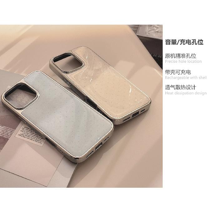 Electroplated minimalist polka dot case suitable for iPhone 16, iPhone 15 Pro Max, iPhone 14, and Huawei