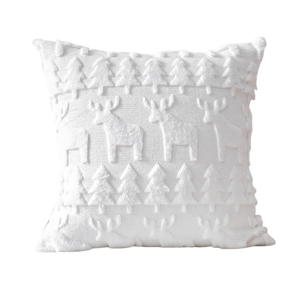 Christmas Pillow Cover 18x18 Holiday Throw Pillowcase Festive Christmas Plush Pillow Cover for Sofa Bedroom Room Decor