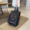 Wheeled Foldable Lightweight Cabin Bag - Portable Luggage for Travel & Grocery Shopping