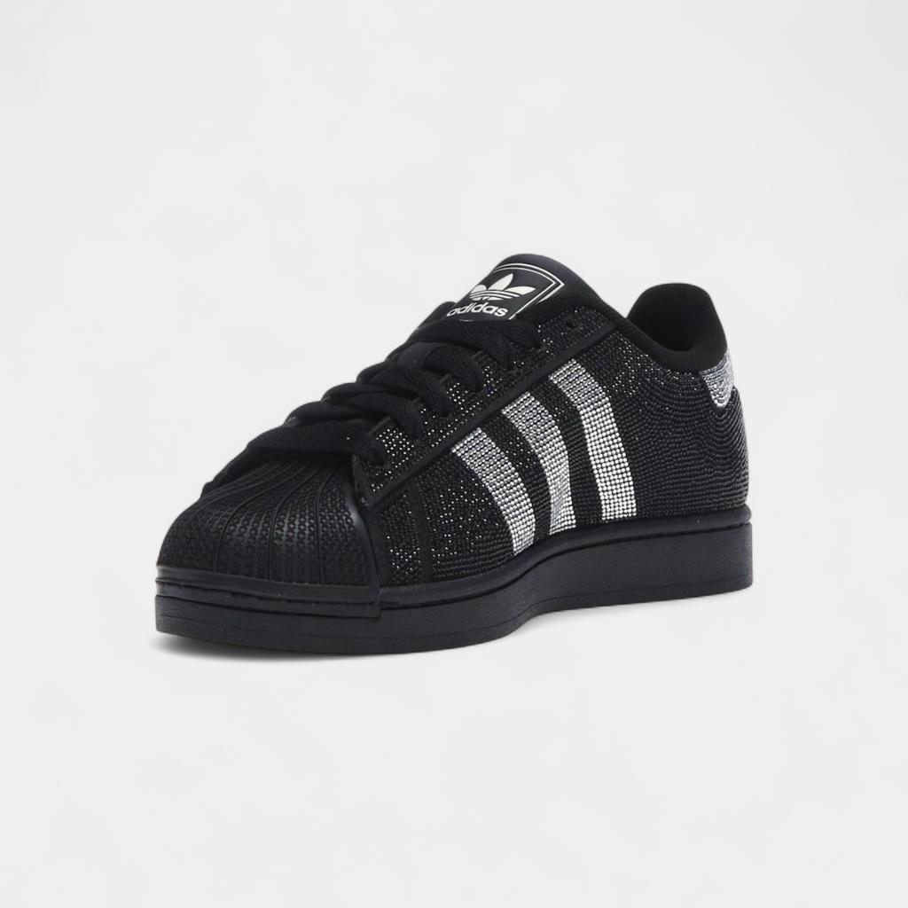 adidas Superstar II Rhinestone Black Silver (Women's)