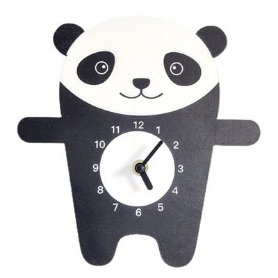 Wall Clock Panda Tiger Shaped Silent Operated Adorable Cartoon Cute Animal Wall Clock Decor for Kid Room
