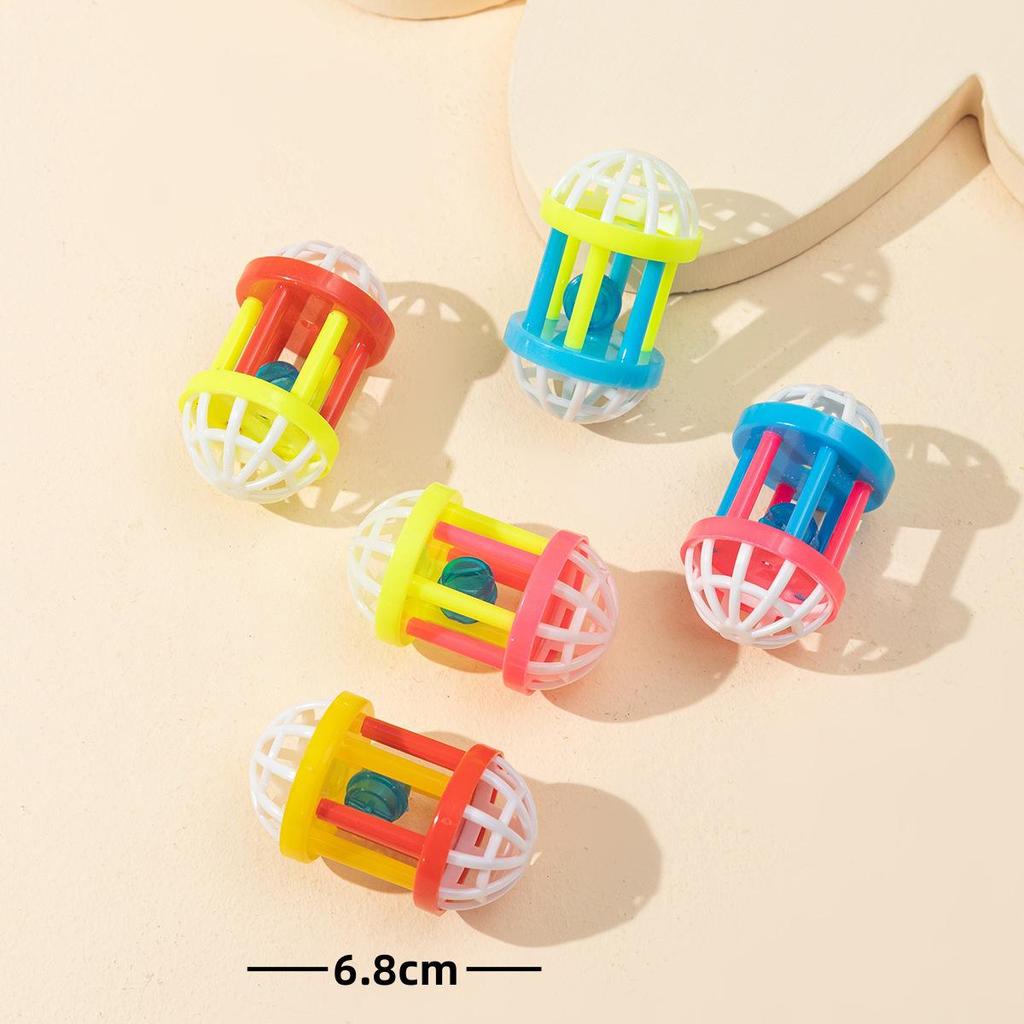 Colorful Sounding Cat Toy: Mesh Bell Ball for Self-Play and Biting