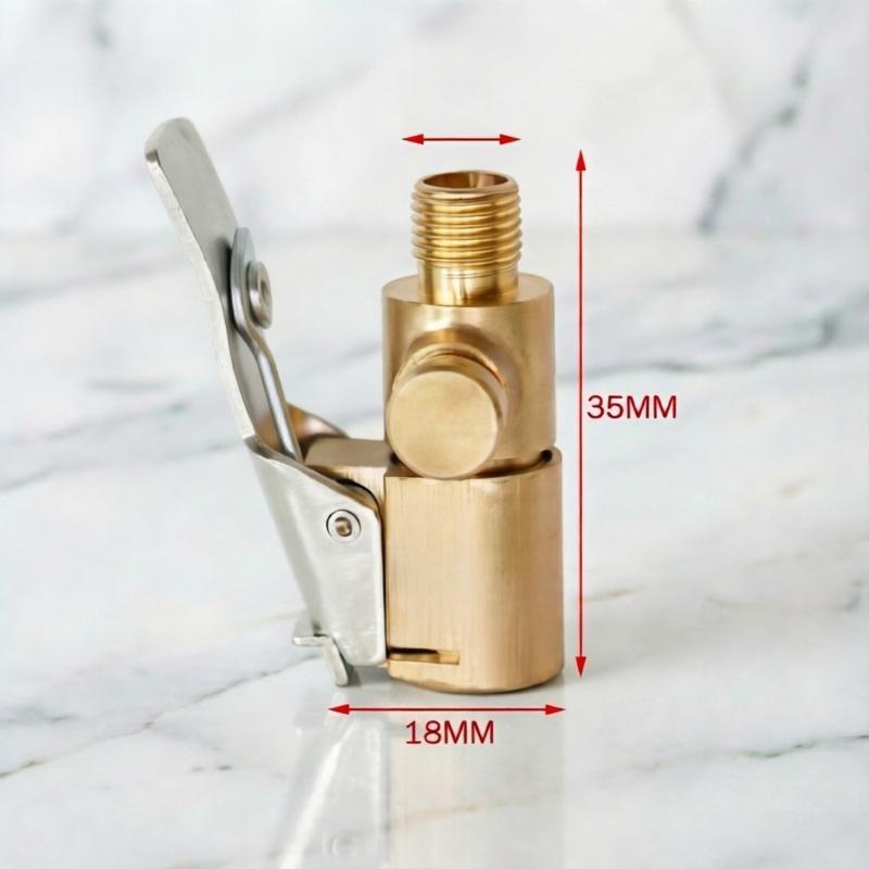 Brass Car Tire Inflation Quick Connector Leakproof Seal Easy Operation For Air Pump Hose Connection CAR Air Chuck Air Compressor Tire Chucks 1