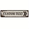 Vintage Beige Arrow Rusted Metal Plaque Wall Decor