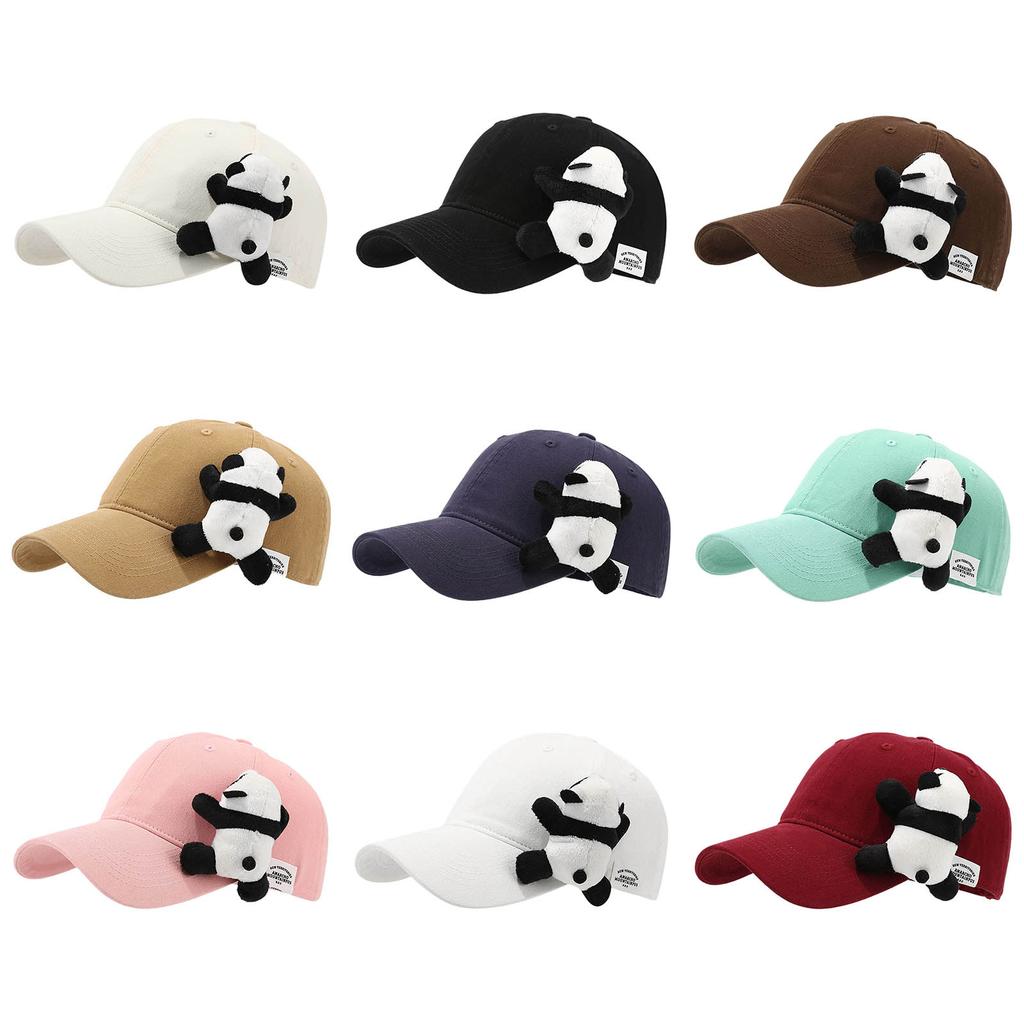 Women Chinese Panda Baseball Hat For Girls Women Unisex Panda Adjustable Hat Cute Stuffed Panda