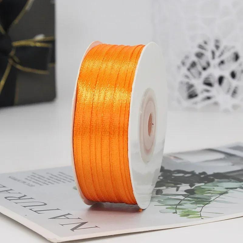 100yards 3MM Double Sided Satin Ribbon DIY Handmade Gift Wrapping Christmas Wedding Decorations Clothing Accessories Ribbons