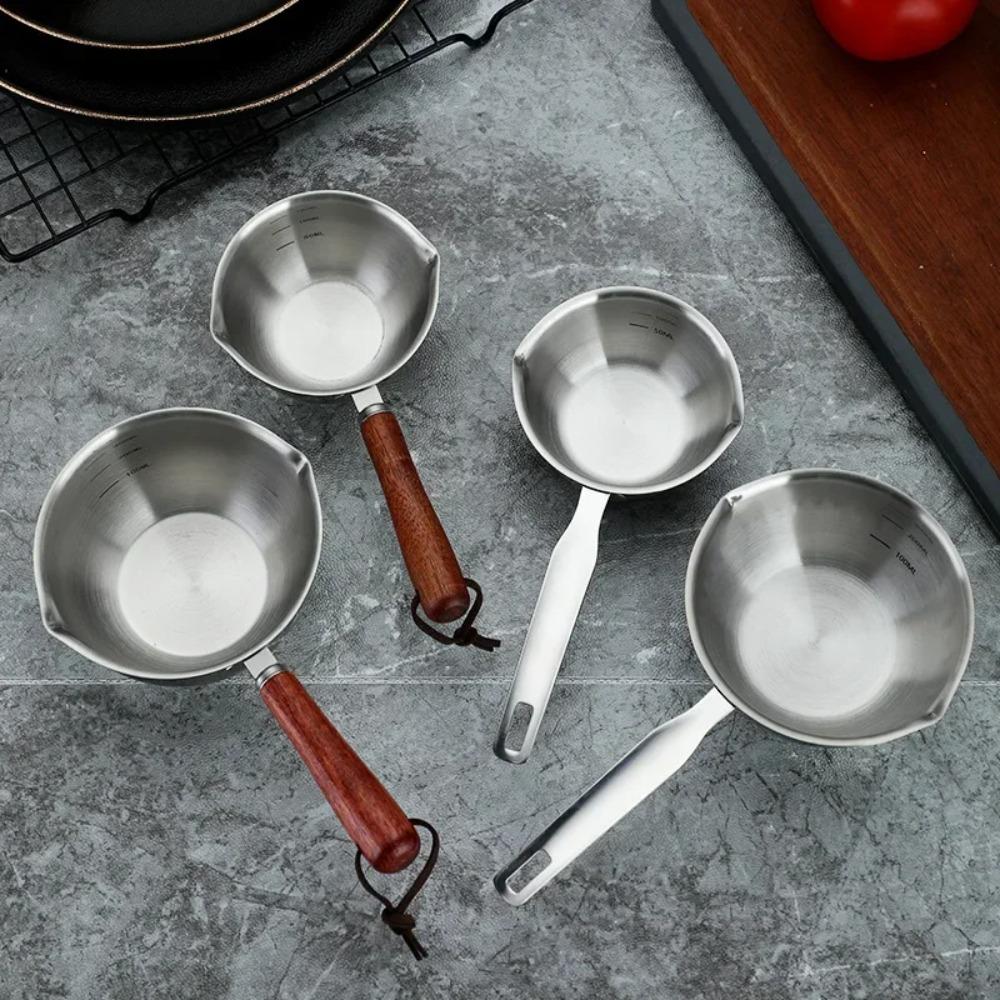 Durable Butter Melting Pot 304 Stainless Steel Small Cooking Pot Oil Sprinkling Small Pot  Home