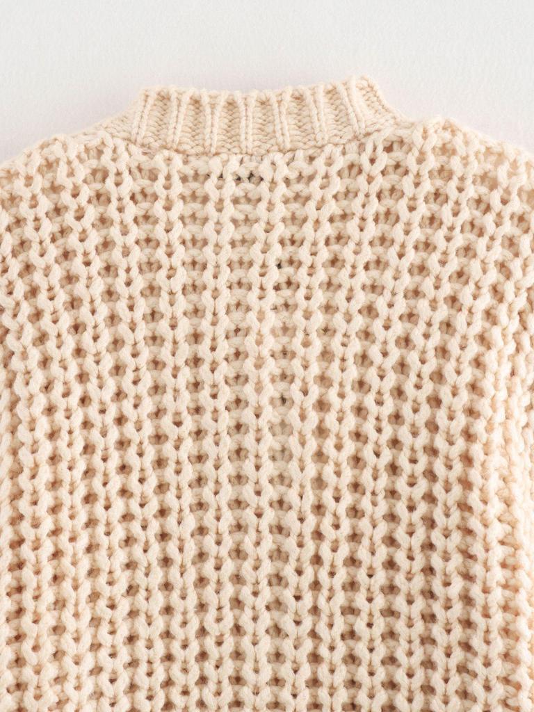 Women's European/American Style Thick Knit Pocket Button Cardigan Sweater, Autumn/Winter.