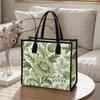 Vintage Green Floral Shoulder Bag Fashion Casual Daily Shopping Tote Bag for Women