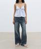 Millieonkoleu Frankie Dark Blue Wide Bootcut Denim Pants