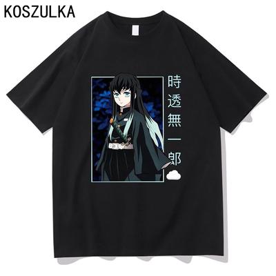 Demon Slayer Muichiro Tokito T-shirt Cotton Tee Shirt Summer T Shirts Kokushibo Clothes Sudaderas Unisex/women Hip Hop Sweatshirts Unisex