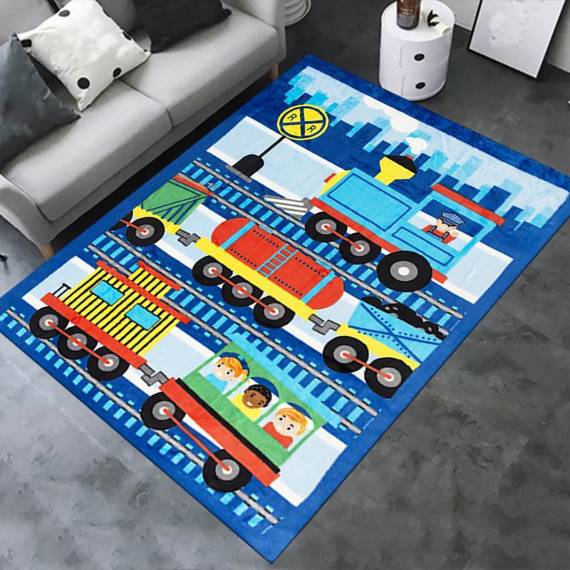 Office Carpet Train Adventure: A Fun and Vibrant Rug for Your Home Office, Perfect As a Sofa Carpet