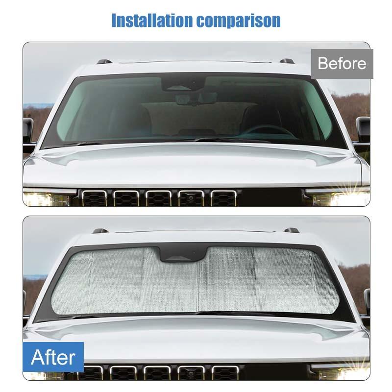 Fit For Jeep Grand Cherokee 2022 Up Car Front Windshield Sunshade Window Shade Foldable Sun Visor Cover Car Interior Accessories,1 Pc