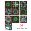 10PCS Bathroom sticker Wall Sticker Waterproof Tiles Decals Flower Tile Home Decor