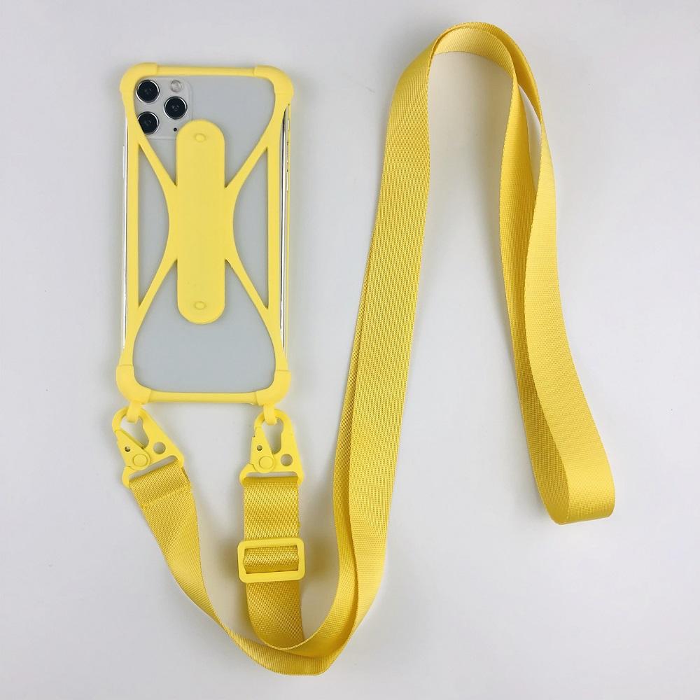 Universal Lanyard For Phone Silicone Sports Strap Neck Hanging Rope Sling Chain Mobile Phone Lanyard Case with Adjustable String