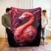 Beautiful Pink Flamingo Cartoon Soft Blanket for Bed Bedroom Sofa Picnic, Throw Blanket for Cover Outdoor Leisure Trip Nap Gifts