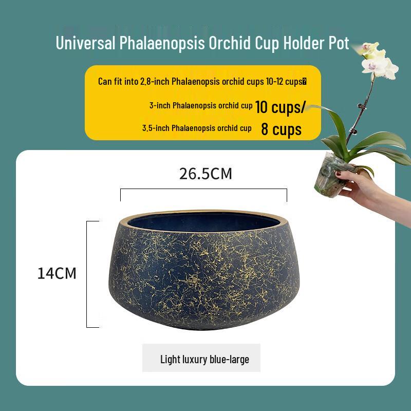 Yuzhuxun HC Light Luxury Blue Ceramic Flower Pot