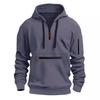 Men's Outdoor Hoodie - Full Zipper Design, Long Sleeve Hoodie, Suitable for Hiking, Camping, Daily Winter Wear - Machine Washable Cold Jacket