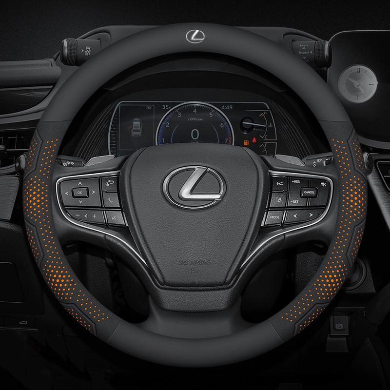 Car Carbon Fiber Leather Steering Wheel Cover For Lexus F Sport RX300 LS500h GS300 IS300 CT200h NX300 UX300 LX570 ES200 ES300 HS