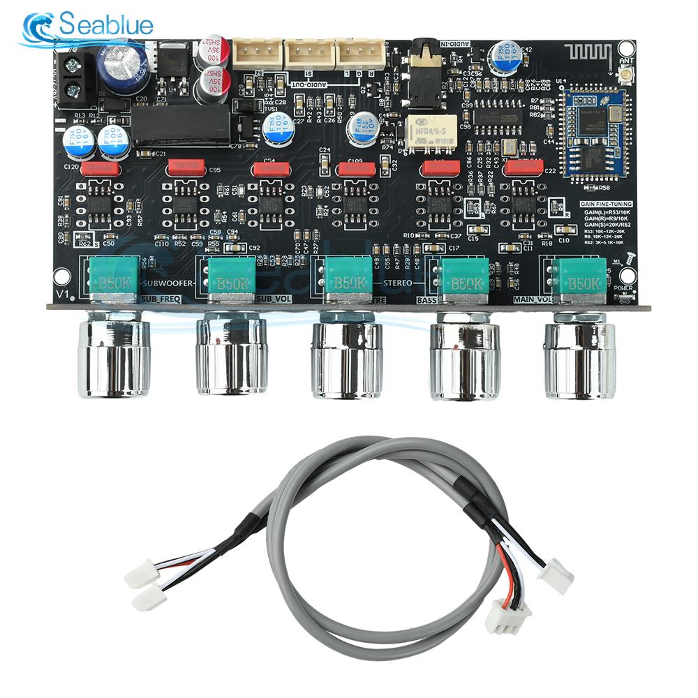 

Bluetooth 5.0 Плата попереднього підсилювача тону ZK-PRO2 QCC3034+ES9023 2.1 Канал з подвійними виходами на сабвуфер Операційний підсилювач TI NE5532 для домашнього кінотеатру