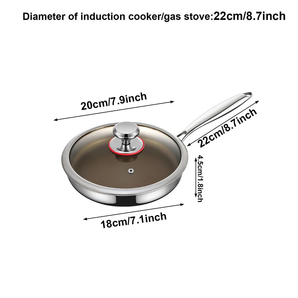 Frying Pans Nonstick Titanium Alloy With Heat Resistant Handle Non Stick Skillet Frying Pans For Electric Induction Stove Oven