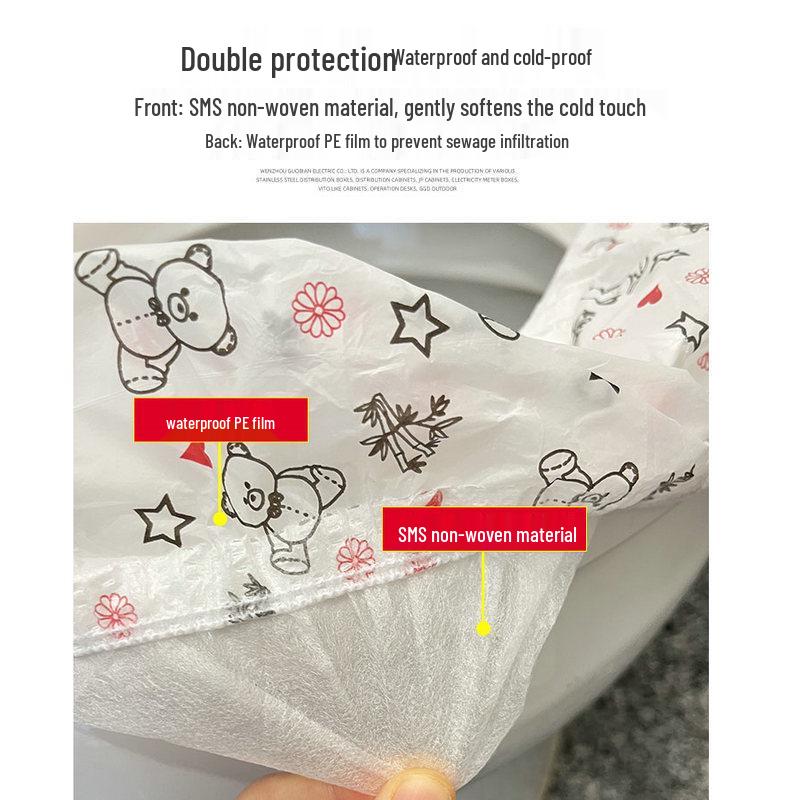 Double-Layer Disposable Waterproof Toilet Cover for Travel and Hotel Use
