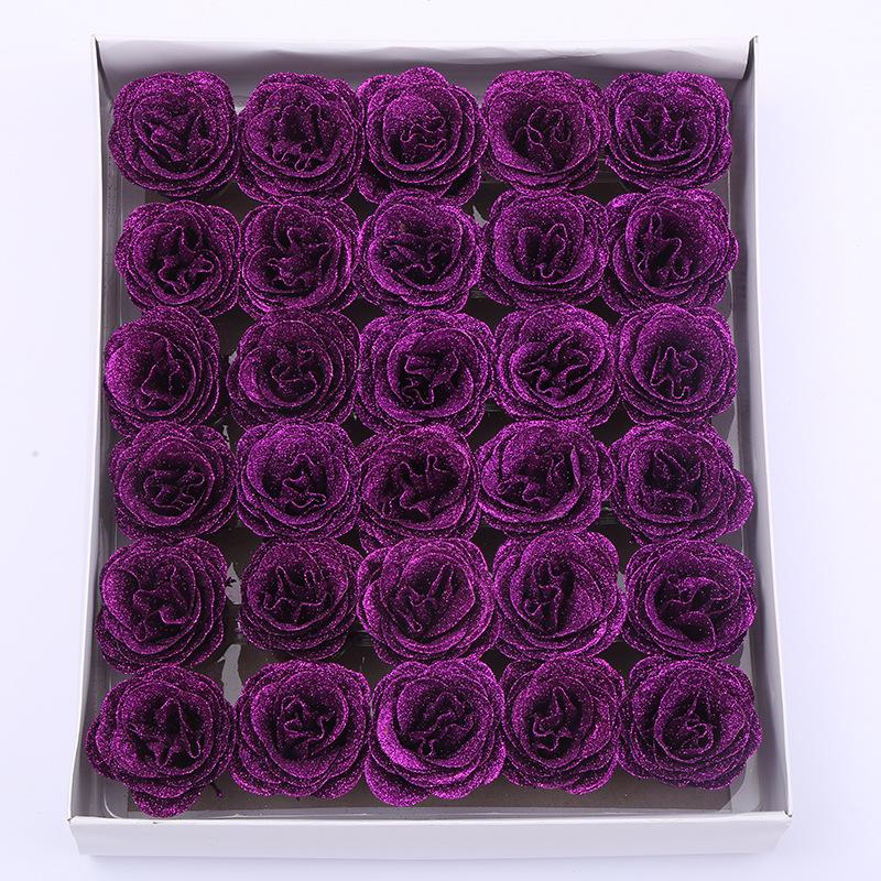 Rose Gold Crystal Glitter Blue Enchantress Flower Bouquet DIY Kit for Valentine's Day