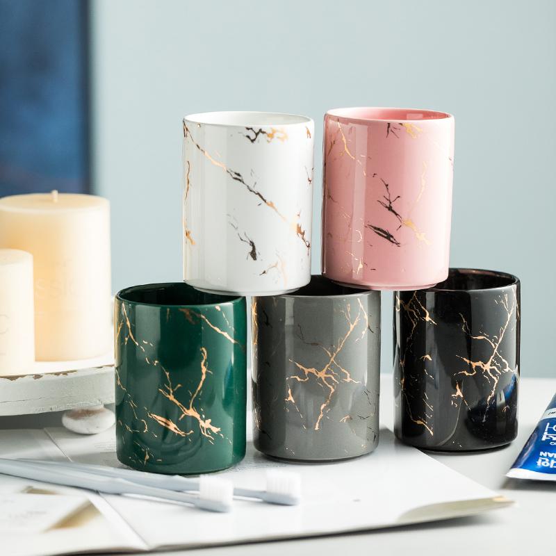 Ceramic Bathroom Toothbrush Cup Brushing Mug Mouthwash Cup Household Hotel Creative Mouthwash Gargle Cup Bathroom Accessories
