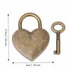 2sets Antique Style Heart Shaped Padlocks Bronze Finish Metal Padlock Set  For Craft Supplies