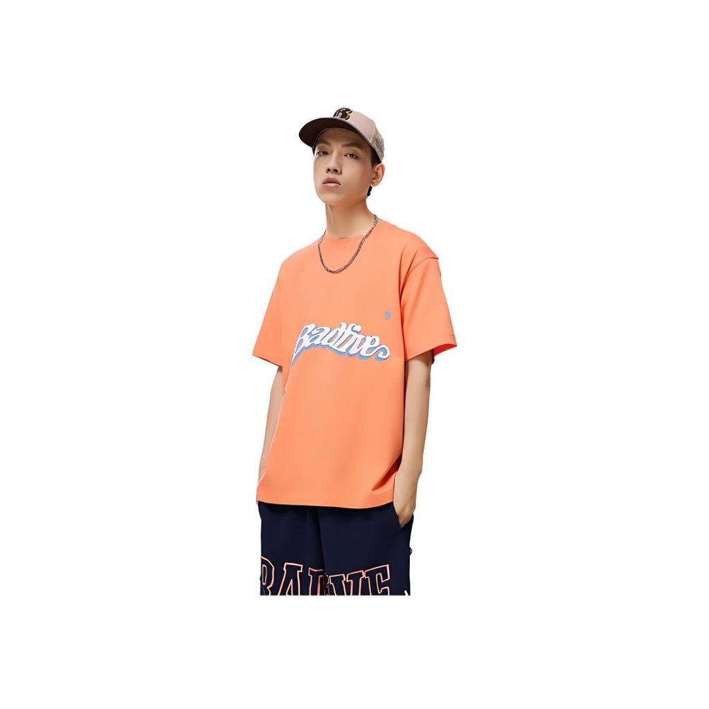 Li Ning Badfive Seven Cities Collaboration T-Shirt Unisex Tops Sweet-Orange AHST893-1