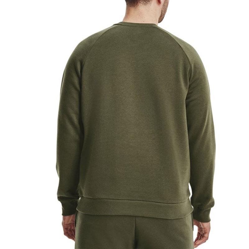 Under Armour Felpa Girocollo Rival Fleece Uomo Top Verde 1379755-390