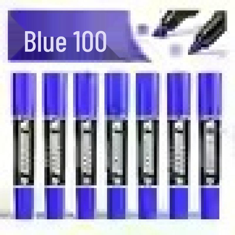 Large Double-Headed Oily Waterproof Marker - Black & Red Broad Tip, Non-Fading, Oil-Proof for Industrial Use