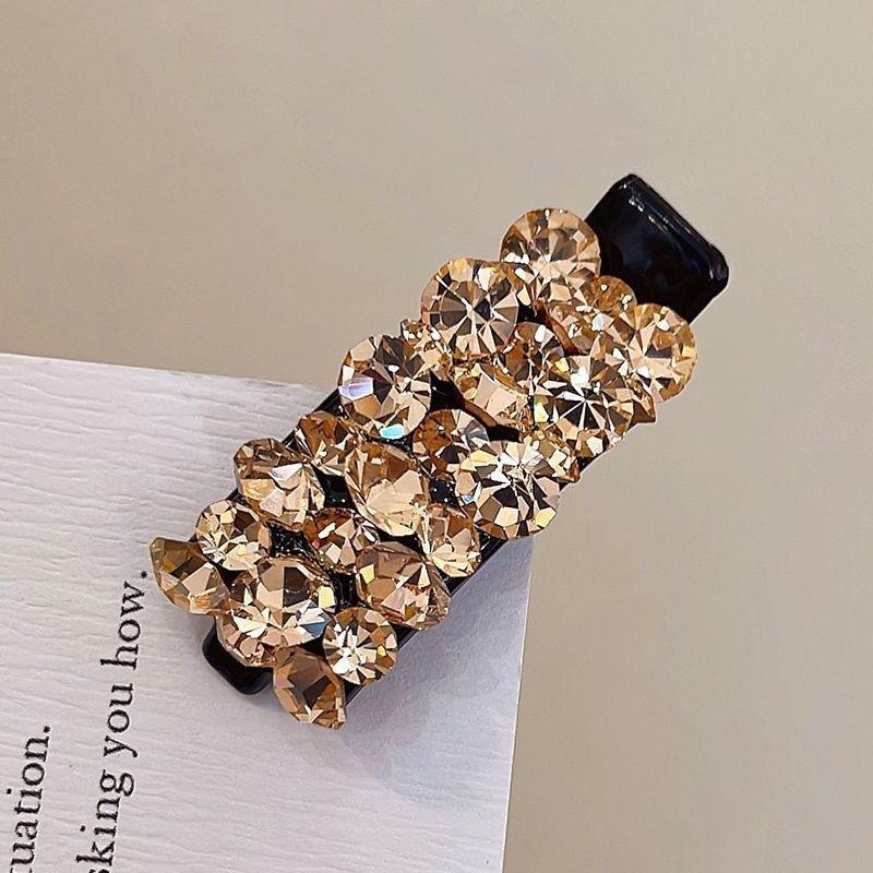 

Rhinestone Hair Clips for Women - Colorful, Sparkling Embellished Small Side Clips, Duckbill Grips for Styling Fringe and Flyaways