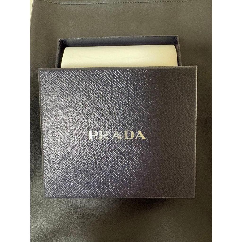 Good Condition PRADA Saffiano Bifold Wallet 1MV204 Beige Box/Card