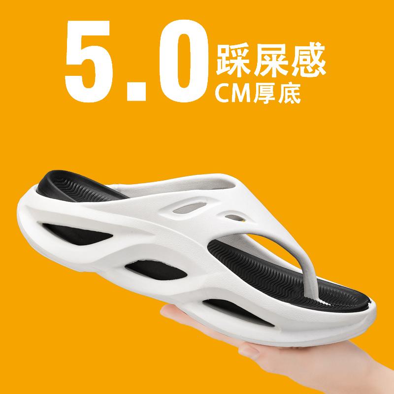 Flip Flops Men's Slippers Flat Sandals Shoes for Men Wear-resistant Ventilate Soft and Comfortable Indoor and Outdoor Beach Shoe
