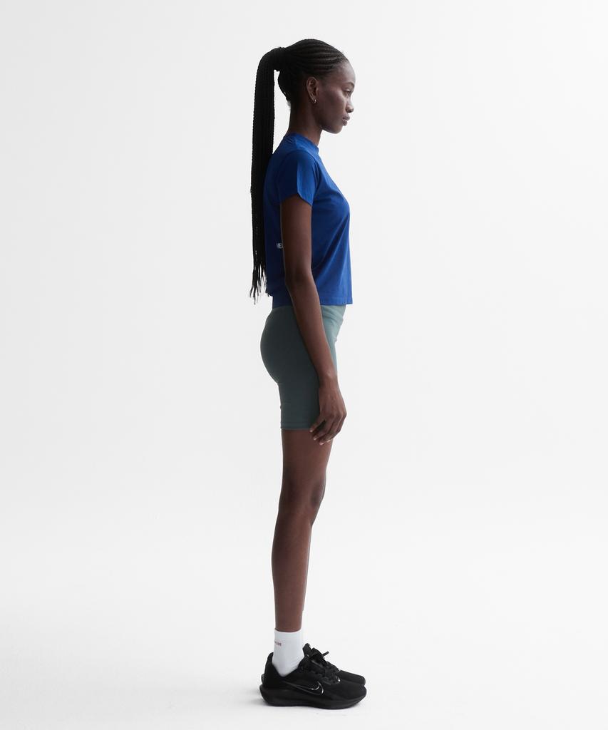 Minasu Venode Small Track Logo Active Tshirts_Blue (Crop Fit)