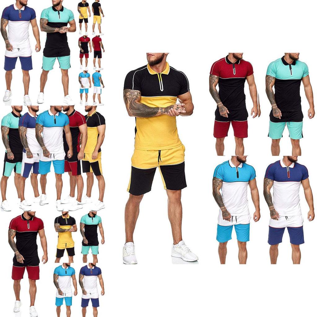 Stylish Men's Summer Tracksuit Sport Suit T-shirt And Shorts Outfit Set