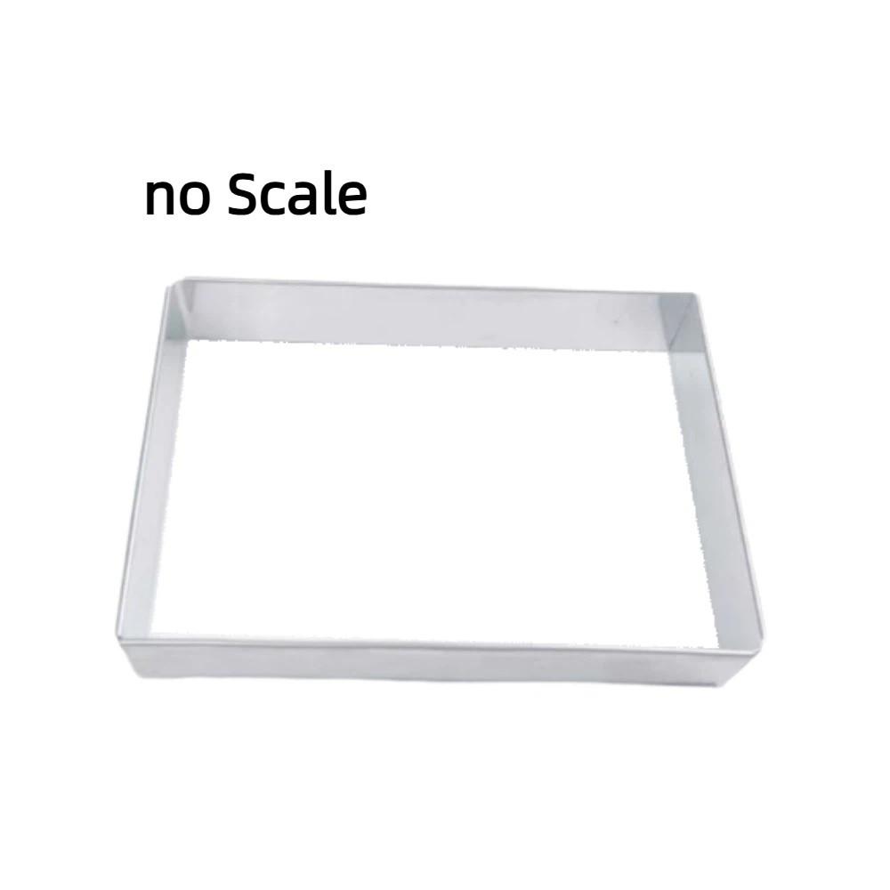 Rust-proof Stainless Steel Baking Mould Rectangular Mousse Cake Ring Home Bakery 25x18x5cm