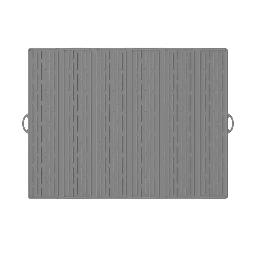 

Heat Resistant Silicone Drain Pad Unique Design for Efficient Water Drainage Convenient and Foldable for Easy Storage серый